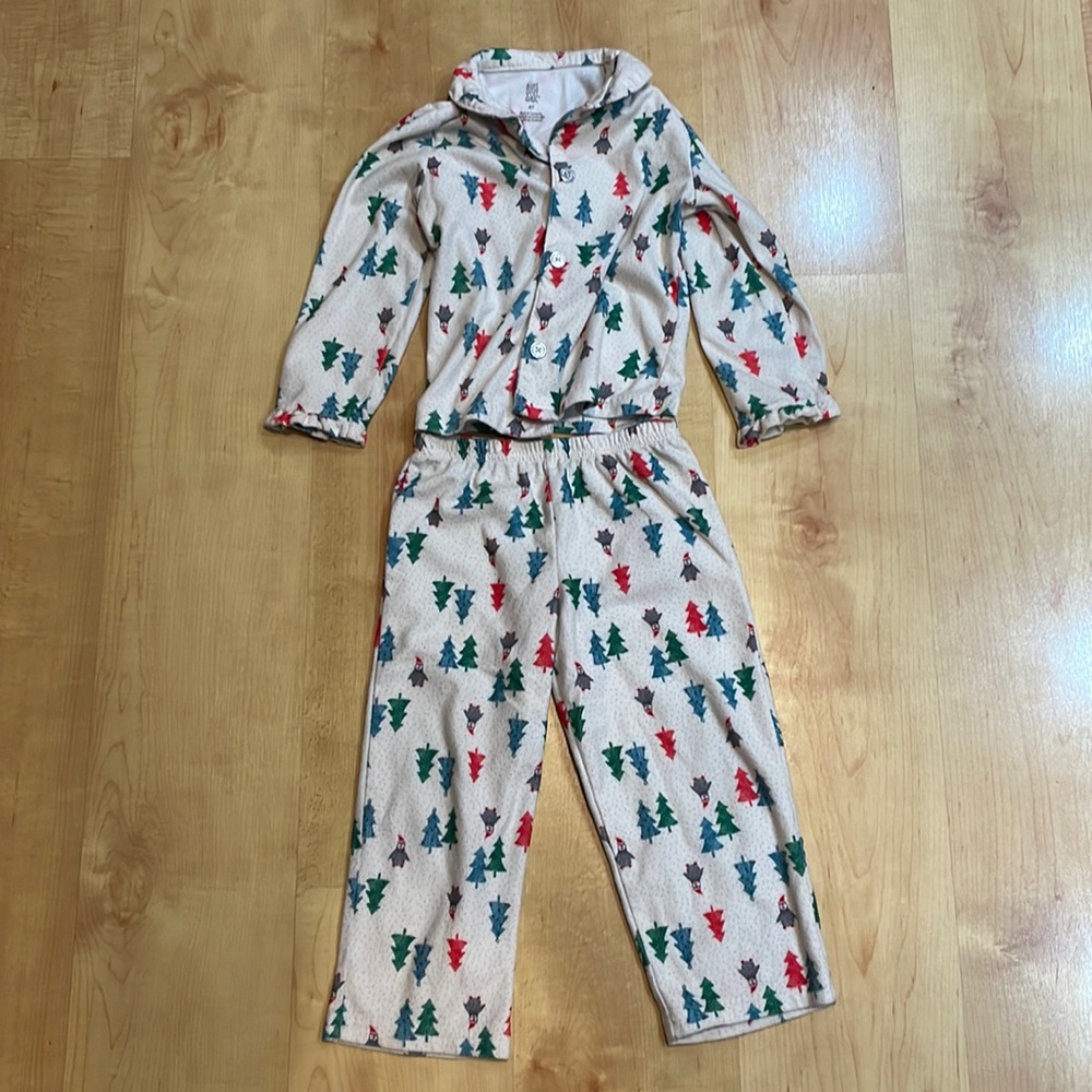 Toddler girls flannel Christmas PJs